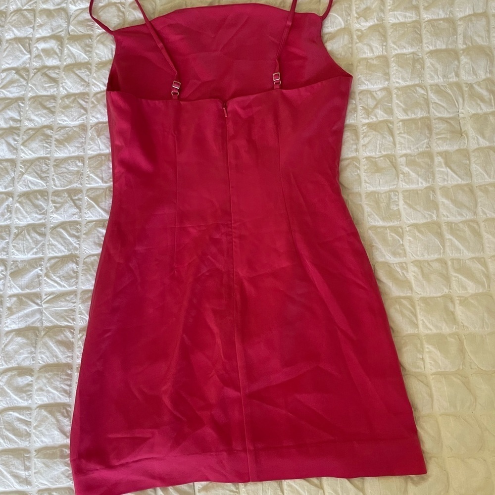 NBD Abra Pink Satin Ruched Mini Dress - Picture 8 of 12